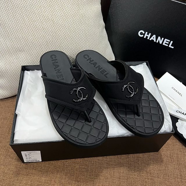 샤넬 패브릭 CC 로고 쪼리 샌들 G39862