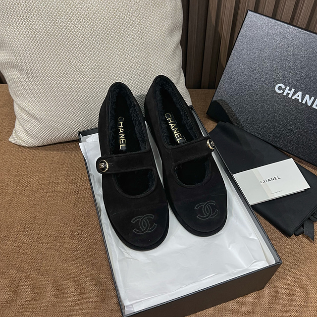 샤넬 시어링 메리제인 플랫슈즈 G46759