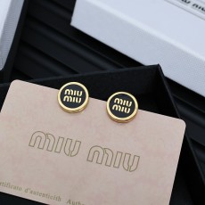미우미우 에나멜 메탈 귀걸이